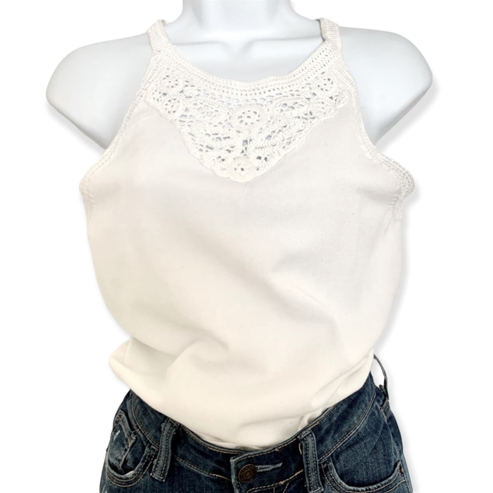 Crochet knit camisole top